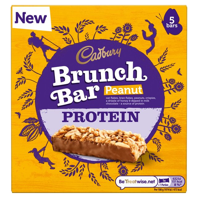 Cadbury Brunch Protein Peanut Cereal Bar 160g Cadbury iLho[) u` veC s[ibc VAo[ 160g