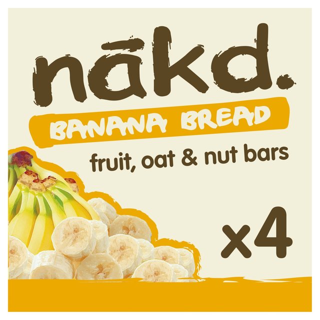 Nakd Banana Bread Fruit, Nut & Oat Bars 4 x 30g Nakd バナナブレッド フルーツ＆ナッツ＆オートバー 30g×4本