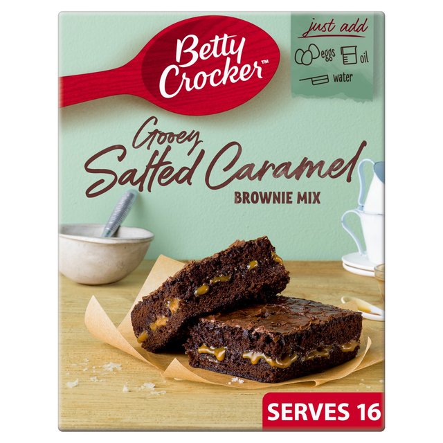 Betty Crocker Delights Gooey Salted Caramel Brownie Mix 430g ベティクロッカー デライツ グーイーソルトキャラメルブラウニーミックス 430g