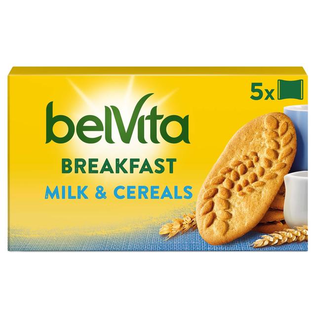 Belvita Milk & Cereals Breakfast Biscuits 5 x 45g xr^ ~NVA ubNt@XgrXPbg 45g~5Zbg