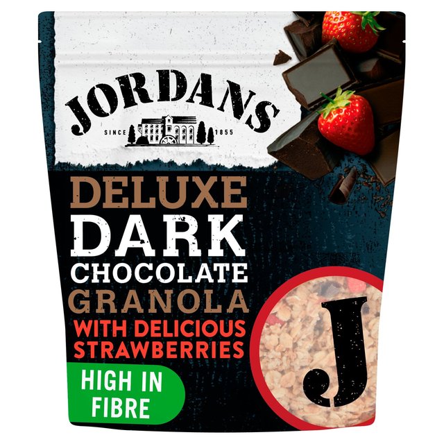 Jordans Deluxe Dark Chocolate & Strawberry Granola 550g ジョーダン デラックス ダークチョコレート＆ストロベリーグラノーラ 550g