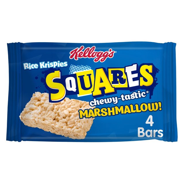 Kellogg's Rice Krispies Chewy Marshmallow Squares 4 x 28g ケロッグ ライスクリスピー マシュマロスクエア 28g×4