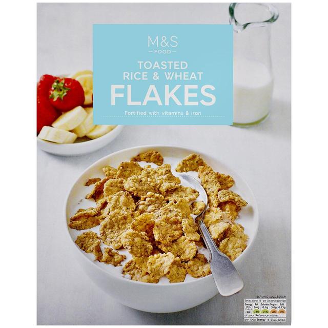 M&S Toasted Rice & Wheat Flakes 500g M&S g[XgCX&EB[gt[N 500g