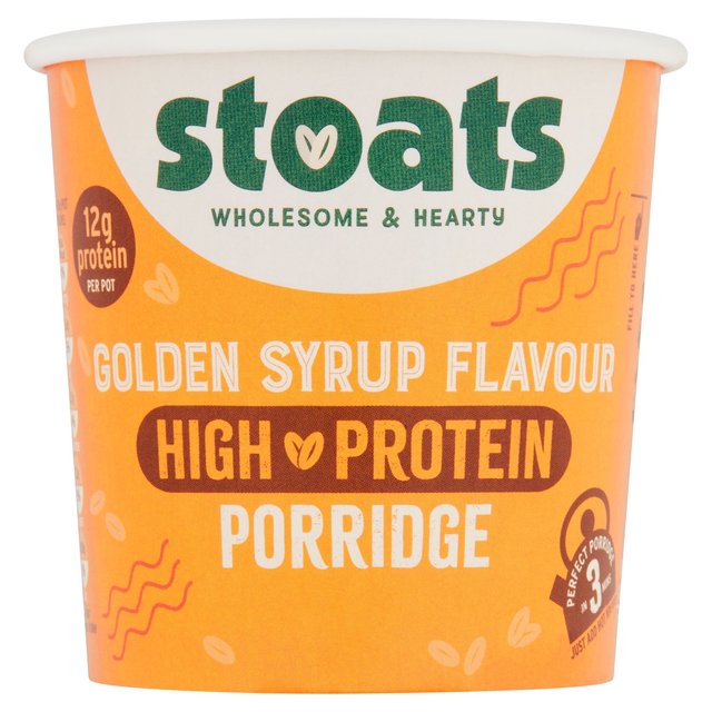 Stoats - High Protein Porridge Pot - Golden Syrup 60g XgD[c ^pN|bW|bg S[fVbv 60g