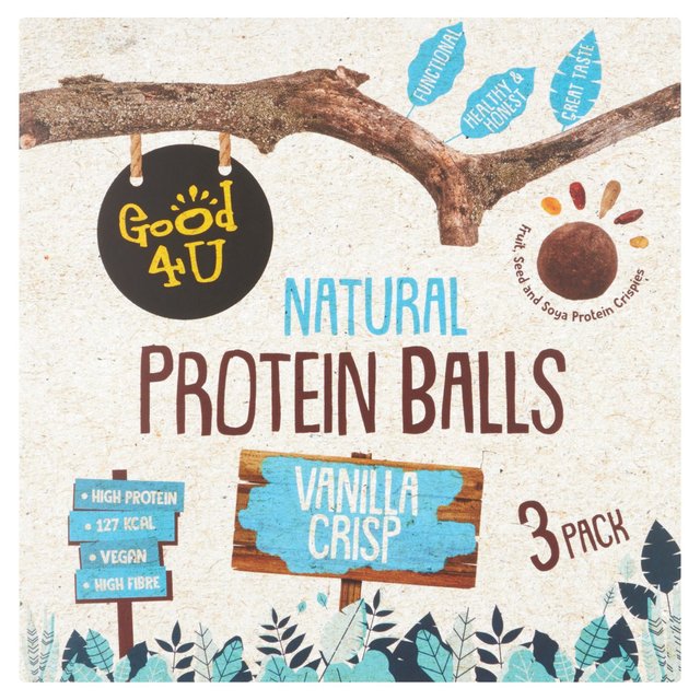 Good4u Protein Balls Vanilla Crisp Multipack 3 x 40g Good4u veC{[ ojNXv }`pbN 3 x 40g