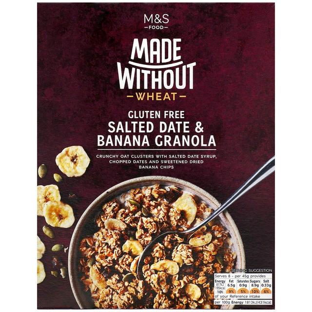 M&S Made Without Salted Date & Banana Granola 360g M&S 無塩製 デイト＆バナナグラノーラ 360g