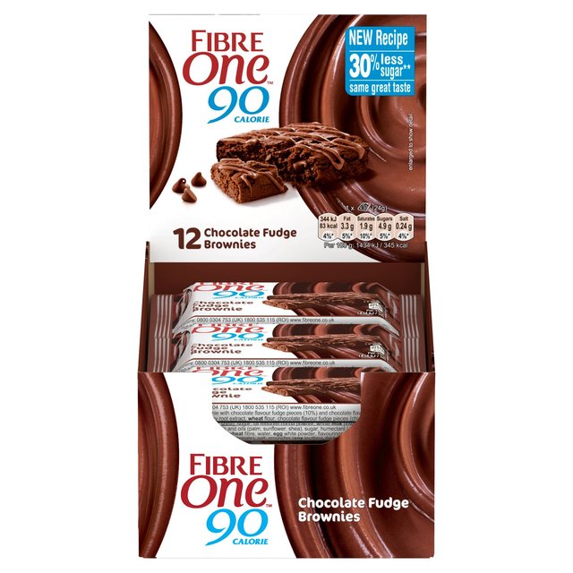 Fibre One 90 Calorie Chocolate Fudge Brownies 12 x 24g t@Co[ 90J[ `R[gt@bWuEj[ 12 x 24g