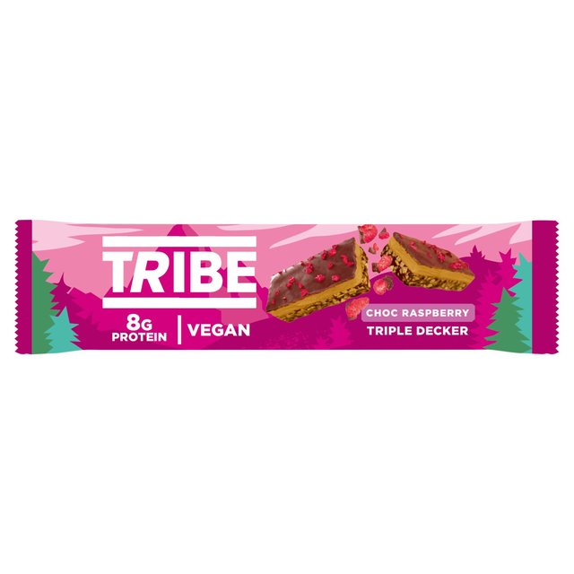 TRIBE Triple Decker Choc Raspberry Bar 40g TRIBE トリプルデッカー チョコレートラズベリー バー 40g
