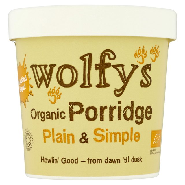 Wolfy's Organic Plain & Simple Porridge Pot 60g EtB[Y I[KjbN v[&Vv |bW|bg 60g