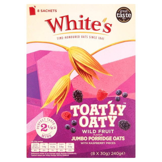 White's Toatly Oaty Wild Fruit Instant Sachets 8 x 35g zCg gD[g[ Cht[c CX^g 35g~8