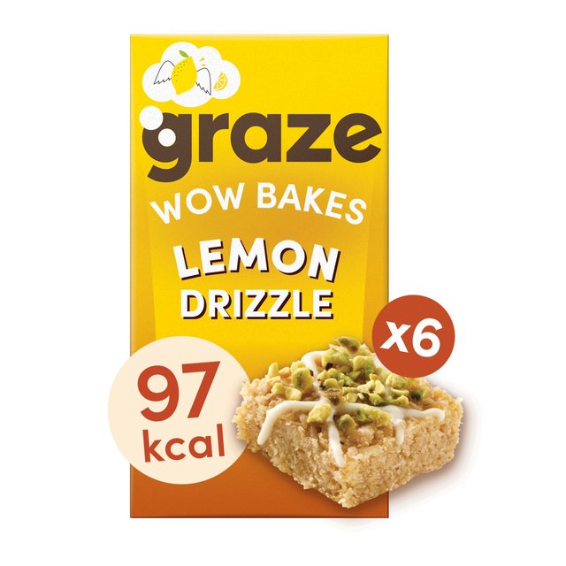 Graze Wow Bake Lemon Drizzle 6 x 20g グレース ワーベイク レモンドリズル 20g×6