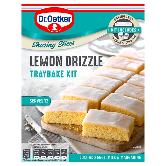 Dr. Oetker Lemon Drizzle Traybake Kit 375g Dr. Oetker レモン・ドリズル・トレイベーク・キット 375g
