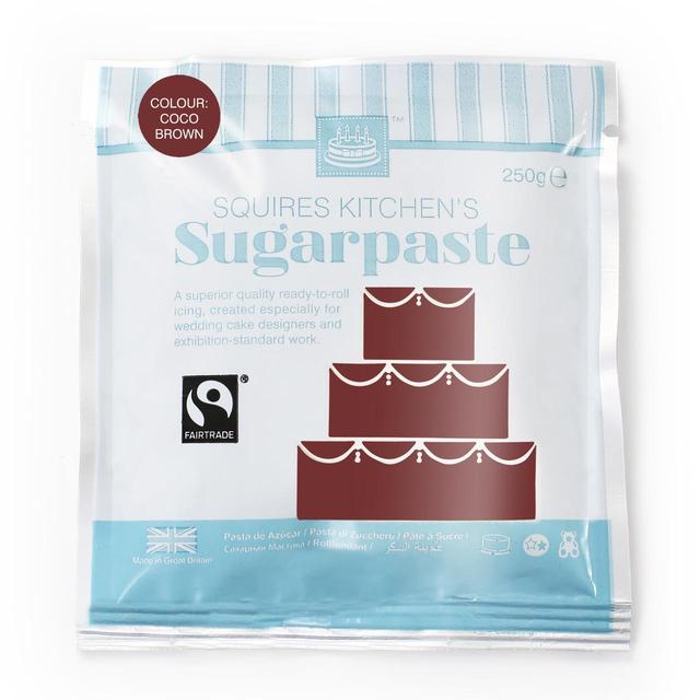 Squires Kitchen Brown Fairtrade Sugarpaste Ready to Roll Icing 250gXNC[Y Lb` uE tFAg[h VK[y[Xg fBgD[ ACVO 250g