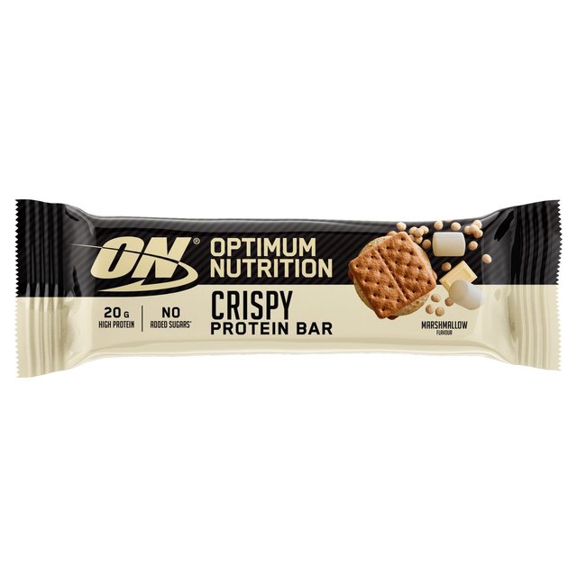 Optimum Nutrition Crispy Protein Bar Marshmallow 65g IveB}j[gV NXs[veCo[ }V} 65g