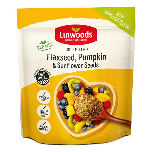 Linwoods Milled Organic Flaxseed, Sunflower & Pumpkin Seeds 425g リンウッズ ミルド・オーガニック・フラックスシード、サンフラワ..