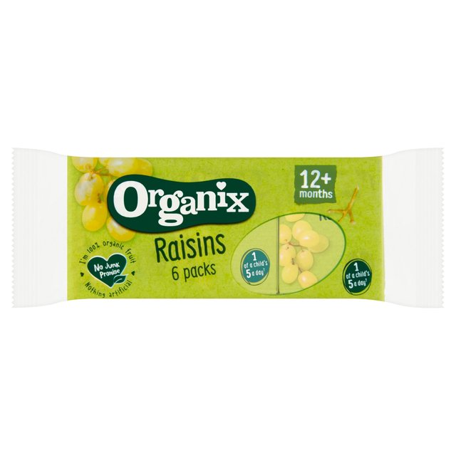 Organix Mini Organic Raisin Fruit Snack Boxes Multipack 6 x 14g オーガニックス ミニ オーガニック レーズン フルーツ スナック ボックス マルチパック 6 x 14g
