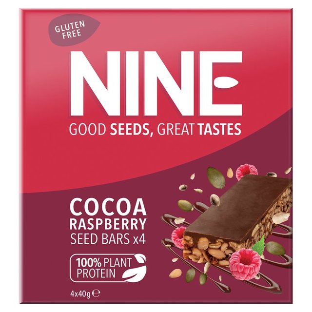 9nine Double Cocoa Raspberry Seed Bars Multipack 4 x 40g 9nine _uRRAYx[V[ho[ }`pbN 40g~4