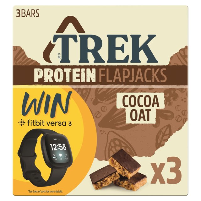 TREK Cocoa Oat Protein Flapjacks 3 x 50g TREK RRAI[gveCtbvWbN 3 x 50g