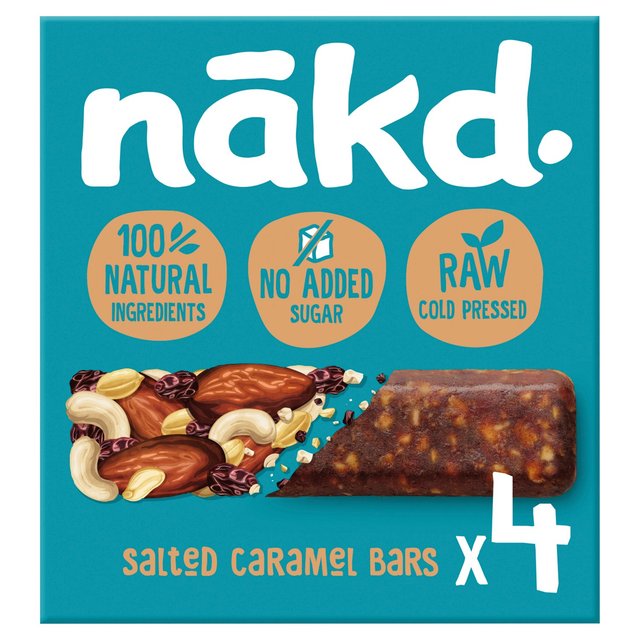 Nakd Salted Caramel Fruit & Nut Bars 4 x 35g Nakd L t[cibco[ 35g x 4{