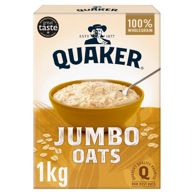 Quaker Oats Jumbo Rolled Oats Porridge 1kg NG[J[I[c W{[hI[c |bW 1kg