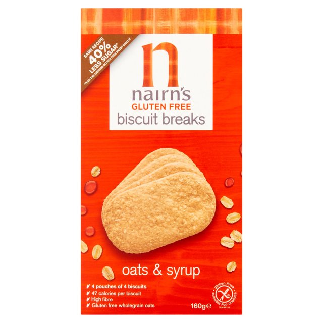 Nairn's Gluten Free Biscuit Breaks Oats & Syrup 160g Nairn's Oet[rXPbguCN I[cVbv 160g