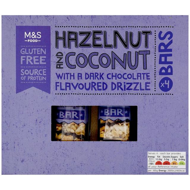 M&S Hazelnut & Coconut Bars 4 x 40g M&S w[[ibcRRibco[ 40g~4{