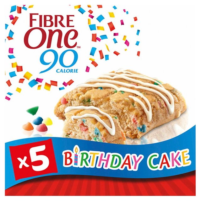 Fibre One 90 Calorie Birthday Cake Bars 5 x 24g t@Co[ 90J[ o[Xf[P[Lo[ 24g~5{