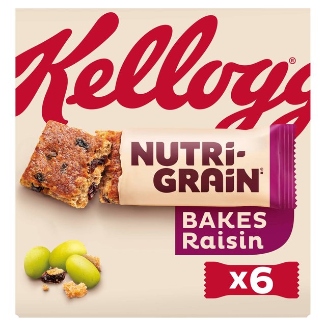 Kellogg 039 s Nutri-Grain Elevenses Bars Raisin Bakes 6 x 45g ケロッグ ニュートリ グレイン イレブンシズ バー レーズンベイク 6個入り 45g