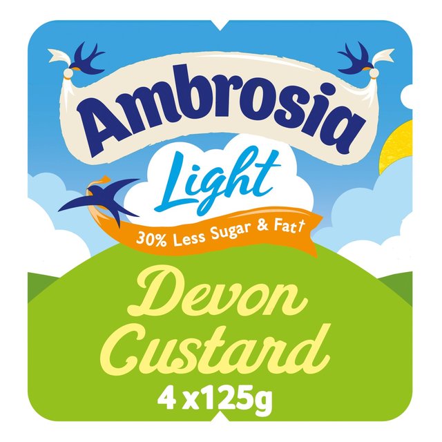 Ambrosia Light Custard Pots 4 x 125g AuVA Cg JX^[h|bg 125g~4