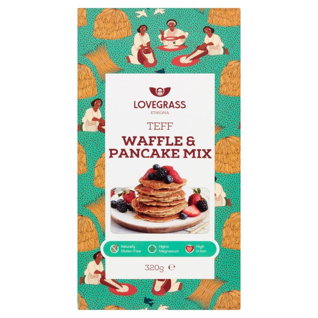 Lovegrass Teff Pancake & Waffle Mix 320g ラブグラス テフパンケーキ＆ワッフルミックス 320g