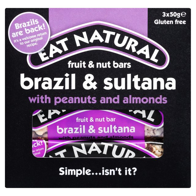 Eat Natural Brazil & Sultana Peanuts & Almonds Bars 3 x 50g C[gi` uWT^i s[ibcA[ho[ 50g~3{