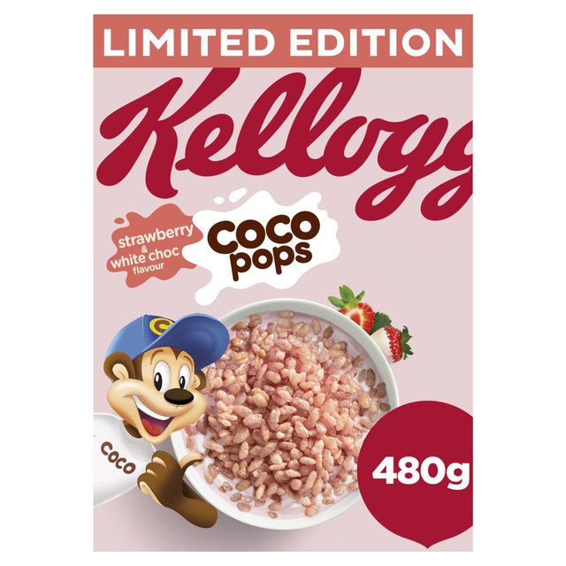 Kellogg's Strawberry & White Chocolate Coco Pops 480g ケロッグ ストロベリー＆ホワイトチョコレートココポップス 480g
