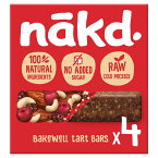 Nakd Bakewell Tart Fruit & Nut Bars 4 x 35g Nakd ベイクウェルタルト フルーツ＆ナッツバー 35g x 4本