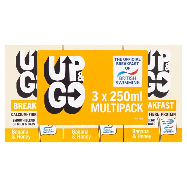 UP&GO Banana & Honey 3 x 250ml UP&GO oiinj[ 250ml~3{