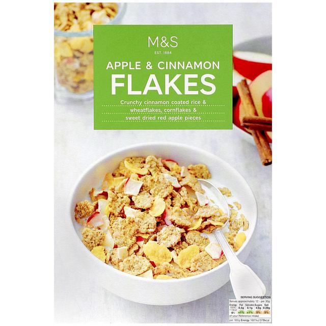 M&S Apple & Cinnamon Flakes 375g M&S AbvVit[N 375g