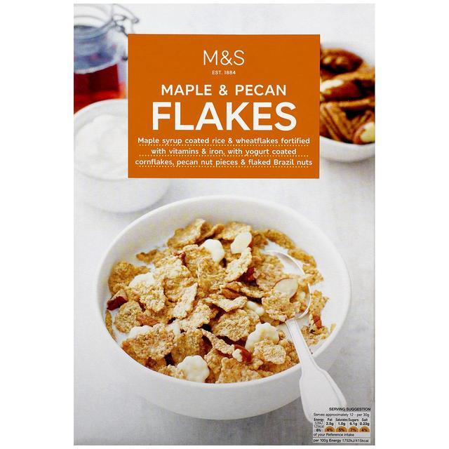 M&S Maple & Pecan Flakes 375g M&S [v&s[Jt[N 375g