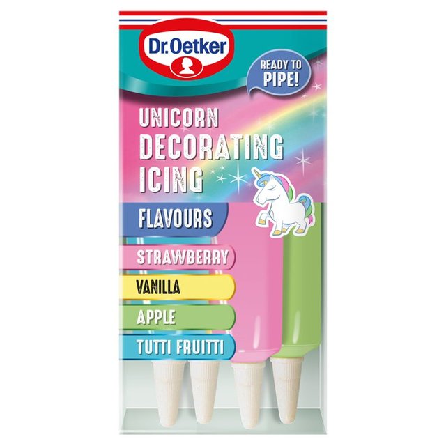 Dr. Oetker Unicorn Decorating Icing 4 Pack 76g Dr. Oetker ユニコーンデコレーションアイシング 4パック 76g