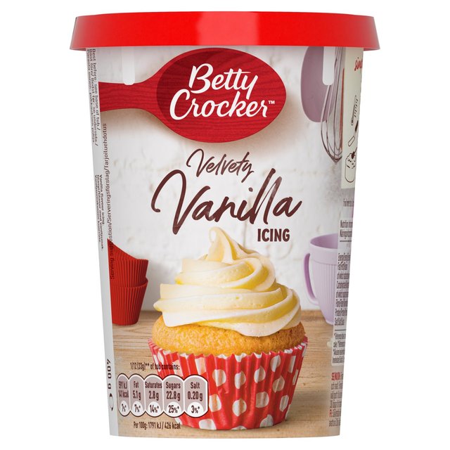 Betty Crocker Velvety Vanilla Icing 400g ベティクロッカー ベルベッティ バニラ アイシング 400g イギリス お菓子作り アイシングシュガー