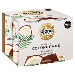 Biona Organic Coconut Milk 4 x 400ml Biona オーガニックココナッツミルク 400ml×4本