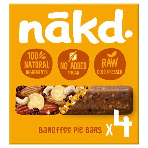 Nakd Banoffee Pie Fruit & Nut Bars 4 x 35g Nakd バノフィーパイ フルーツ＆ナッツバー 35g×4