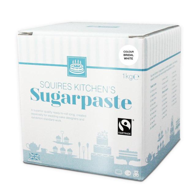 Squires Kitchen White Fairtrade Sugarpaste Ready to Roll Icing 1kg スクワイヤーズ キッチン ホワイト フェアトレード シュガーペースト レディトゥロール アイシング 1kg