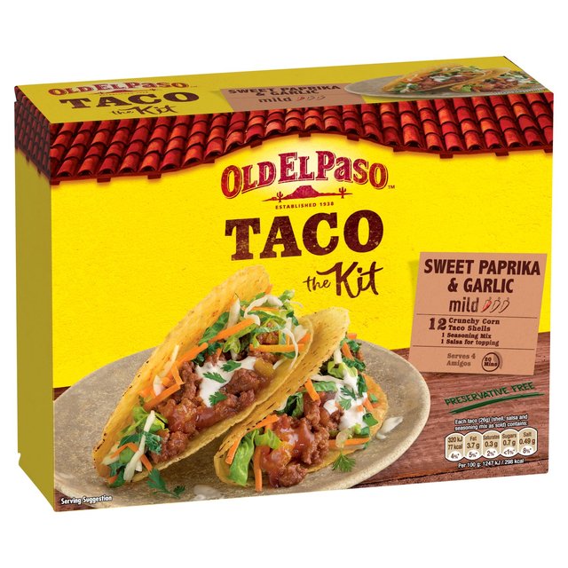 Old El Paso Sweet Paprika & Garlic Taco Kit with Shells 308g I[hGp\ XC[gpvJK[bN ^RXLbgiVFtj 308g