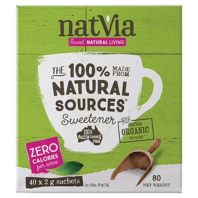 Natvia Sugar Free Sweetener Sticks 40 per pack Natvia sgpÖXeBbN 1pbN40{