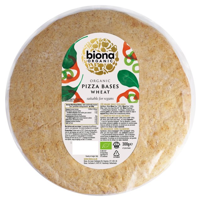 Biona Organic 2 Wholewheat Pizza Bases 300g rIi I[KjbN SsUx[X 2 300g