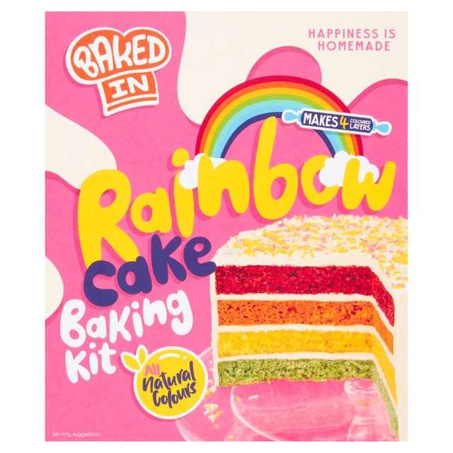 Bakedin Rainbow Cake Mix 500g xCNhC C{[P[L~bNX 500g