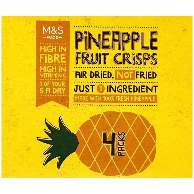 M&S Pineapple Fruit Crisps 16g x 4 per pack M&S パイナップルフルーツ チップス 16g x 4パック