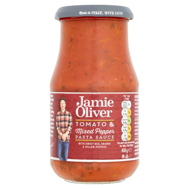 Jamie Oliver Tomato & Mixed Pepper Pasta Sauce 400g Jamie Oliver g}gƃ~bNXybp[̃pX^\[X 400g