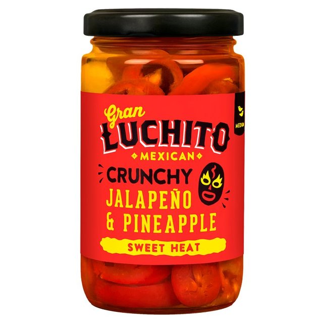 Gran Luchito Crunchy Sliced Jalapeno and Pineapple for Fajita & Taco 215g グランルヒート ハラペーニョとパイナップルのスライス（ファヒータ＆タコス用）215g