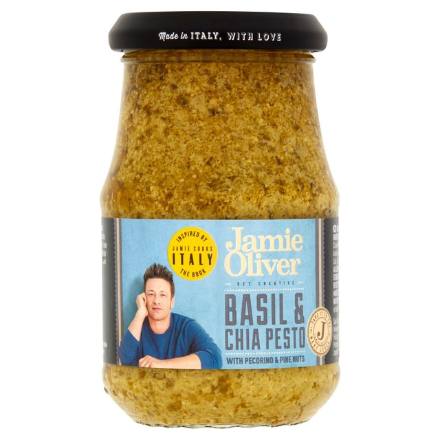 Jamie Oliver Basil & Chia Pesto 190g WFC~[EIo[ oW`Ay[Xg 190g