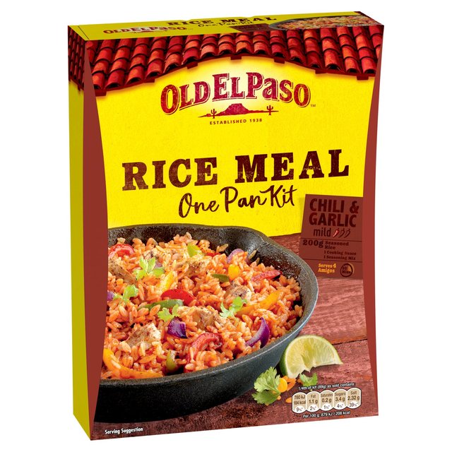 Old El Paso Chili & Garlic One Pan Rice Meal Kit 355g オールドエルパソ チリ＆ガーリック ワンパンライスミールキット 355g